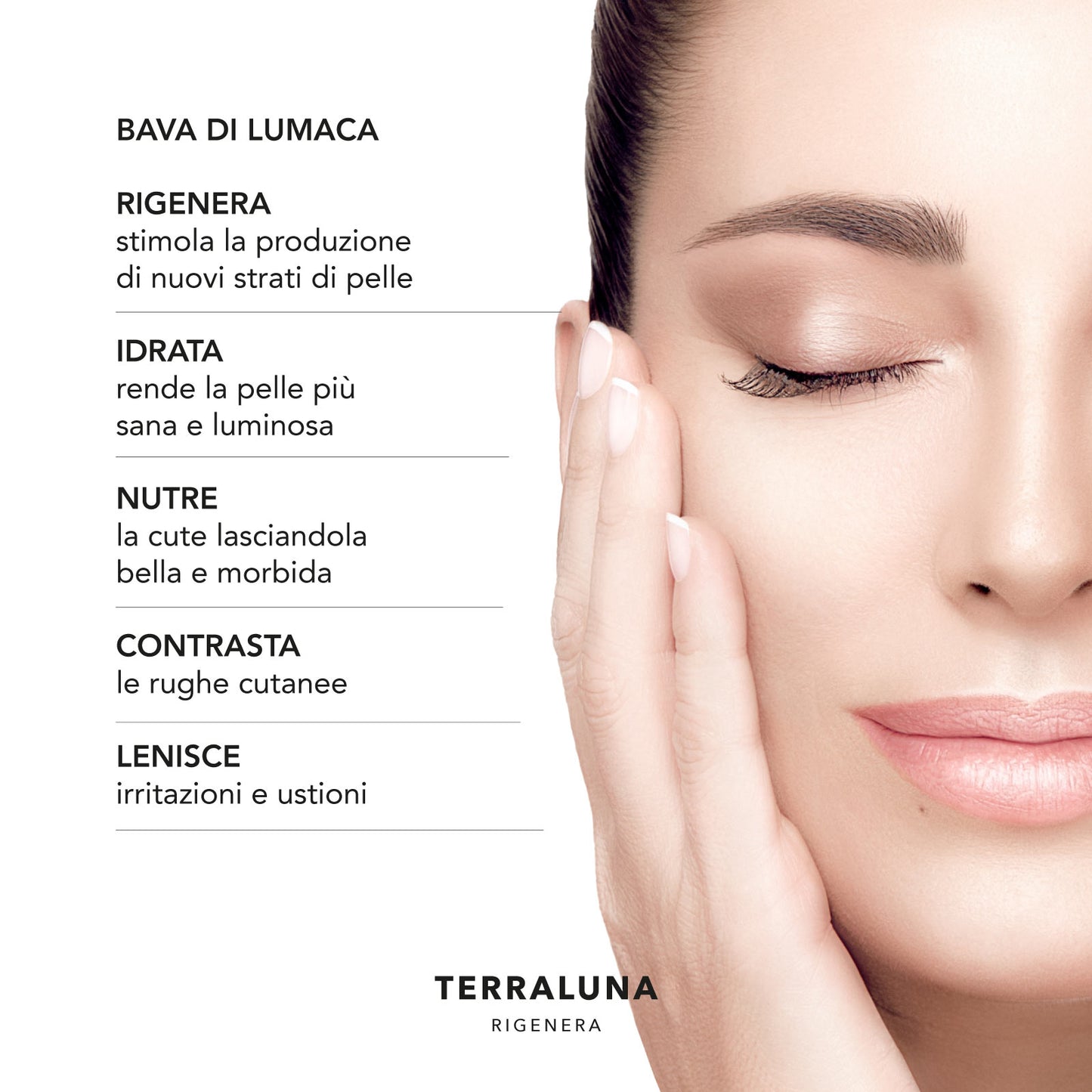 Benefici per la pella della crema viso alla bava di lumaca Terraluna