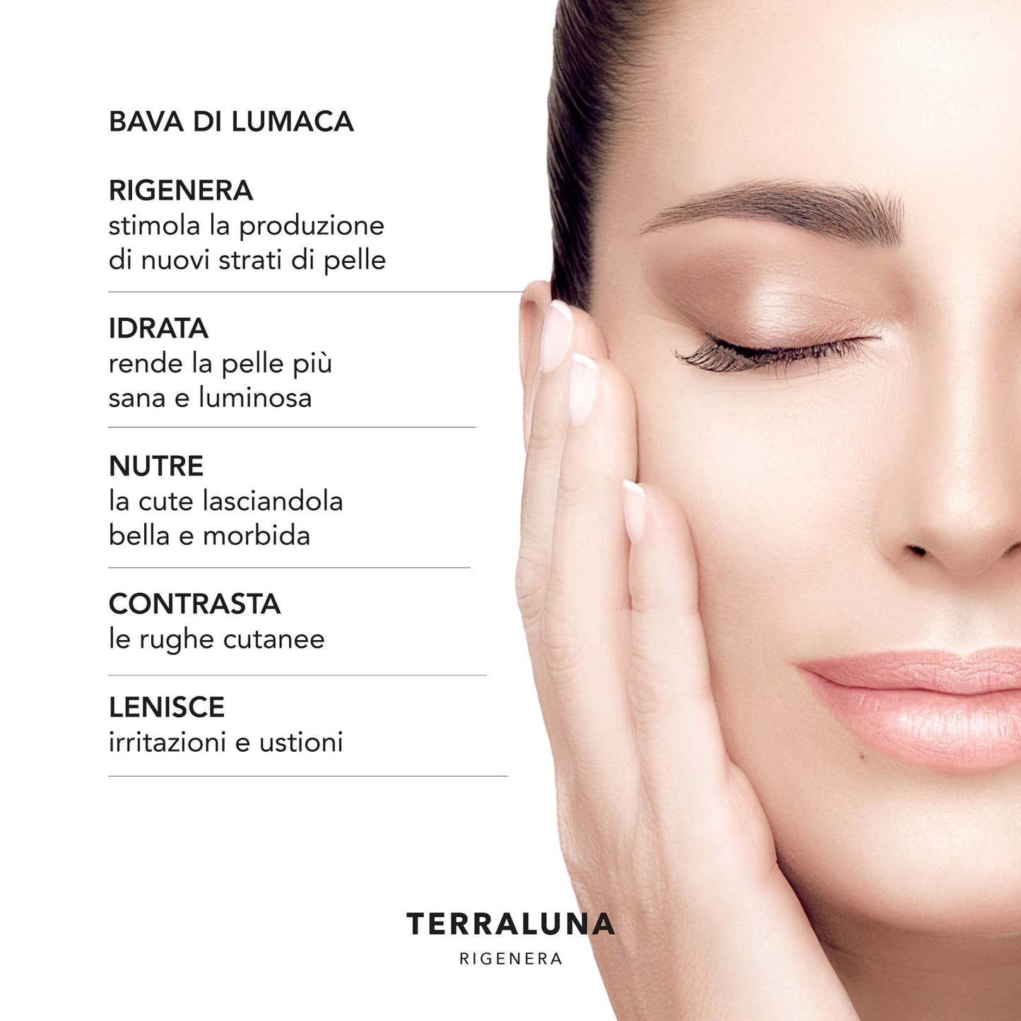 Benefici del siero viso alla bava di lumaca Terraluna su pelle secca e matura: rigenera, idrata, nutre e purifica