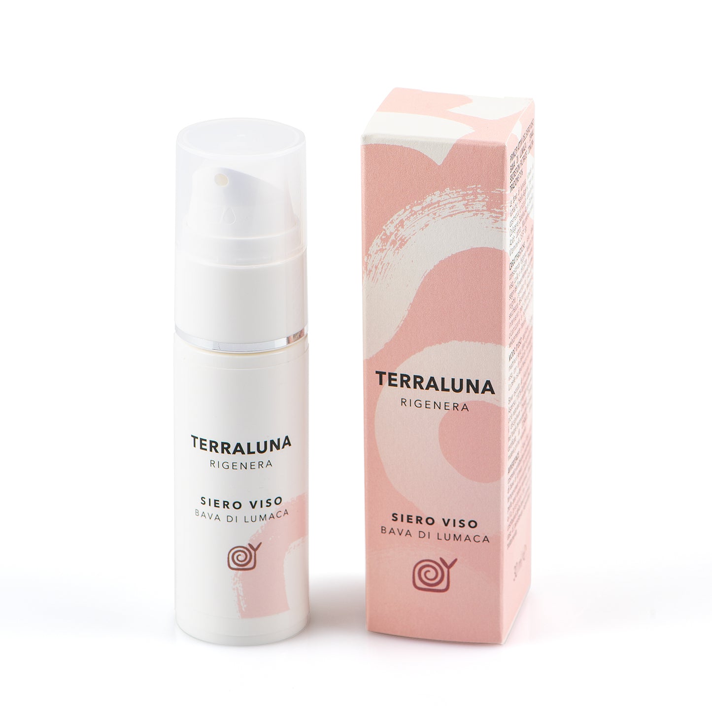 Siero viso alla bava di lumaca Terraluna con confezione, trattamento idratante antiage 30ml