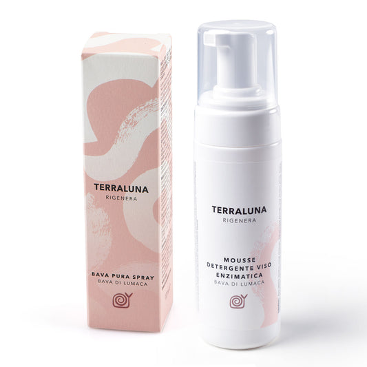 Kit Mousse detergente e Bava pura spray alla bava di lumaca naturale
