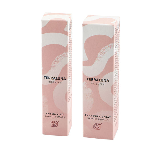Kit Crema Viso e Bava di lumaca pura spray per pelle secca o disidratata